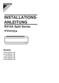 FTXL25-35JV,ATXL25-35JV_3PDE377527-2D_Installation manual_German download